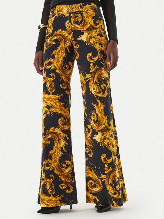 Versace Jeans Couture Blugi 80HAB506 ES153 Negru Wide Leg