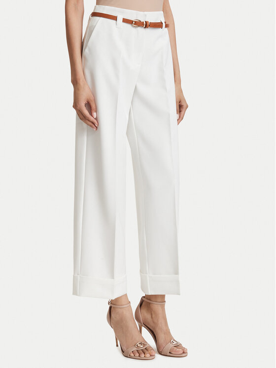 ACCESS FASHION Pantaloni din material 63-5021-135 Alb Regular Fit