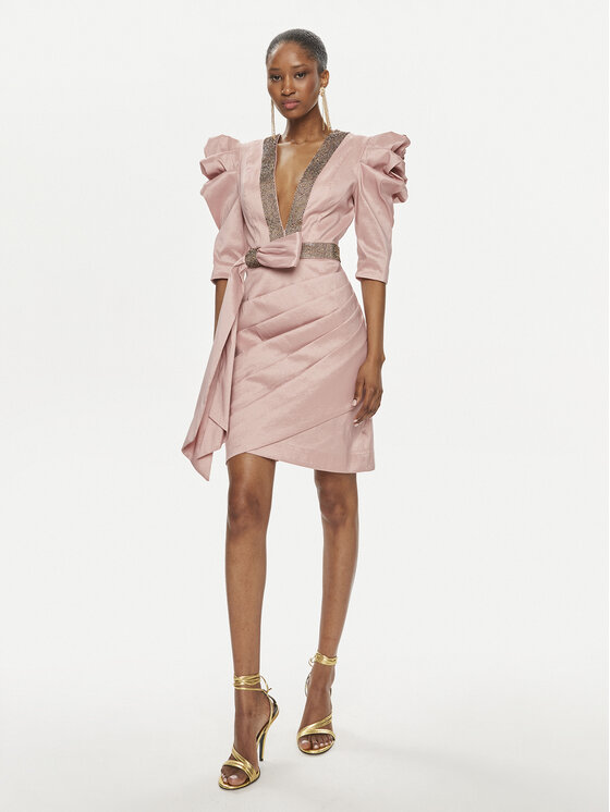 Babylon Babylon Коктейлна рокля S00868 Розов Regular Fit