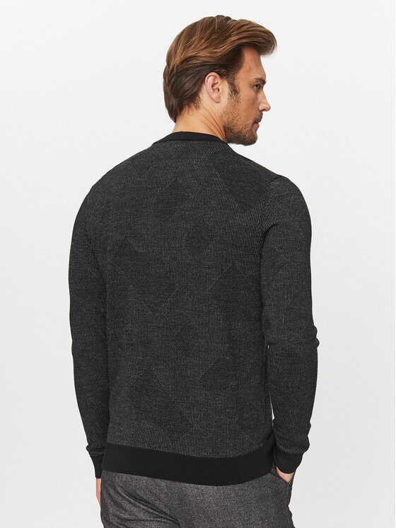 BOSS Boss Светр Motivo 50500675 Чорний Regular Fit