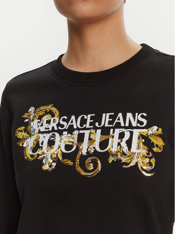 Versace Jeans Couture Versace Jeans Couture Majica dugih rukava 78HAIC06 Crna Regular Fit