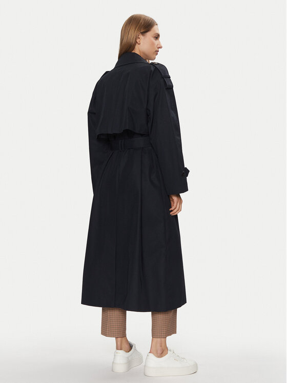 Tommy Hilfiger Tommy Hilfiger Trenčkot WW0WW45918 Tmavomodrá Oversize