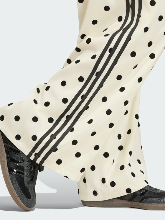 adidas adidas Sporta bikses Satin Polka Dots Wide Leg Pant KV1168 Krēmkrāsas Relaxed Fit