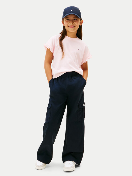 Tommy Hilfiger Tommy Hilfiger Тишърт KG0KG08970 S Розов Regular Fit