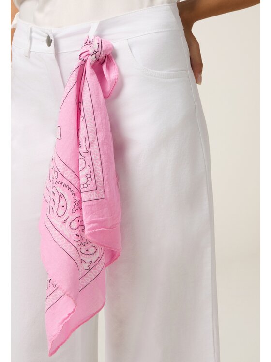 Oltre Oltre Pantaloni di tessuto P703R008983N011 Bianco Baggy Fit