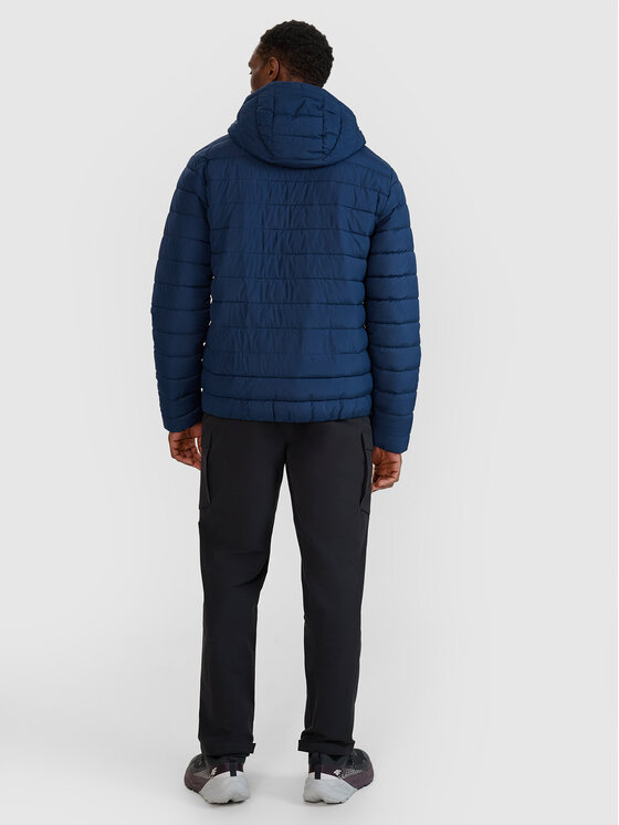 4F 4F Kurtka puchowa BASIC+ Granatowy Regular Fit