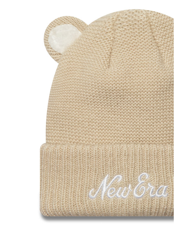 New Era New Era Шапка Teddy Bear Ears Cuff Knit Beanie 60580793 Бежов