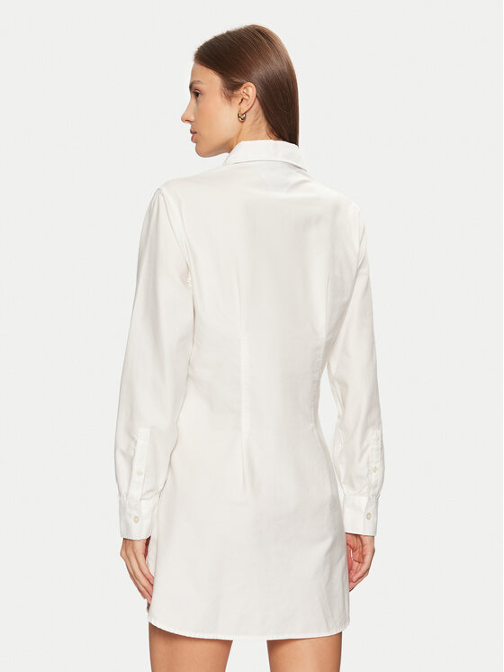 Tommy Jeans Tommy Jeans Rochie tip cămașă DW0DW20471 Alb Regular Fit