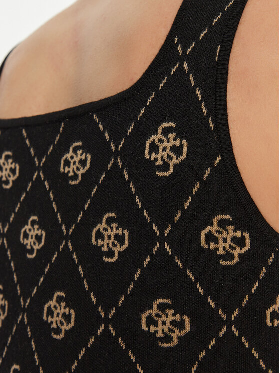 Guess Guess Sukienka dzianinowa Sarah W4BK98 Z3JD2 Czarny Slim Fit