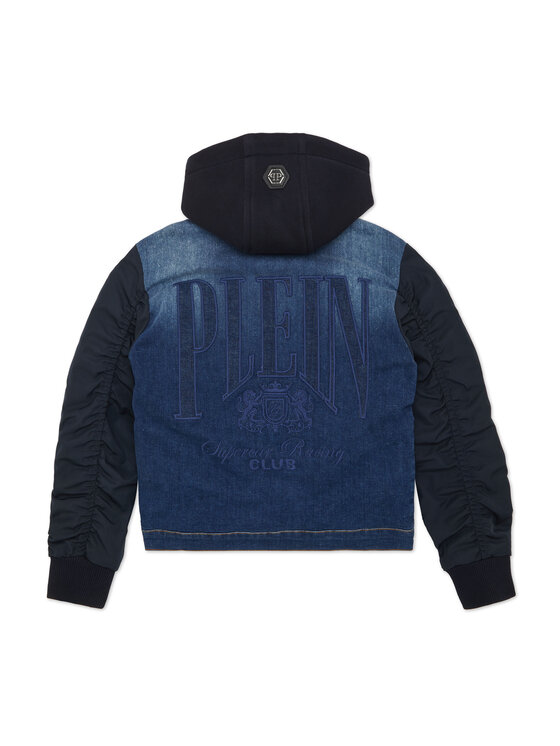 PHILIPP PLEIN PHILIPP PLEIN Jeansová bunda 28129 Světle modrá Comfort Fit