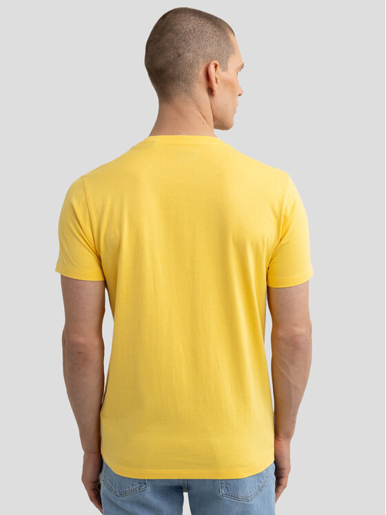 BIG STAR BIG STAR T-Shirt BRUNO_200_150 Żółty Basic Fit