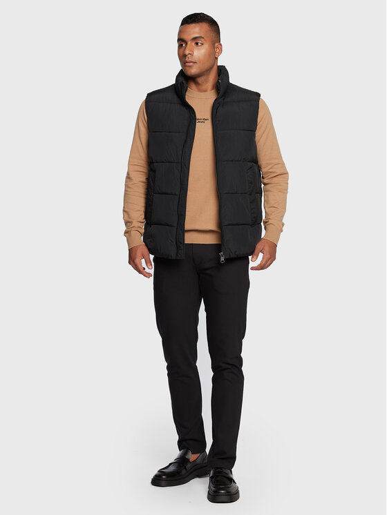 Calvin Klein Calvin Klein Елек Crinkle K10K110334 Черен Regular Fit