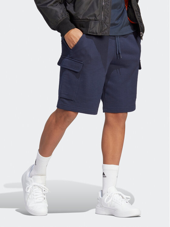 adidas Szorty sportowe Essentials HA4339 Granatowy Regular Fit | Modivo.pl