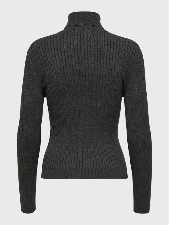 ONLY ONLY Bluză cu gât Karol 15165075 Gri Slim Fit