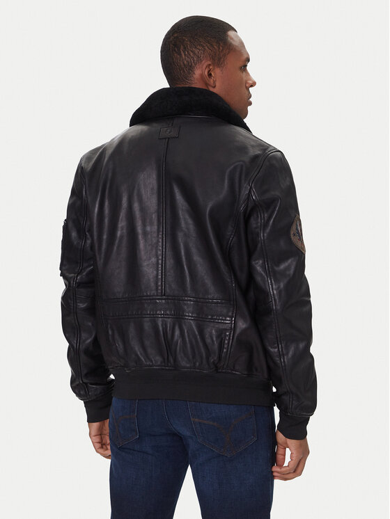 Milestone Milestone Шкіряна куртка Tom 531041 21070 Коричневий Regular Fit