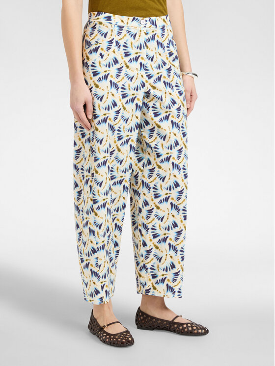Elena Mirò Elena Mirò Spodnie materiałowe P189P200496N041 Biały Regular Fit