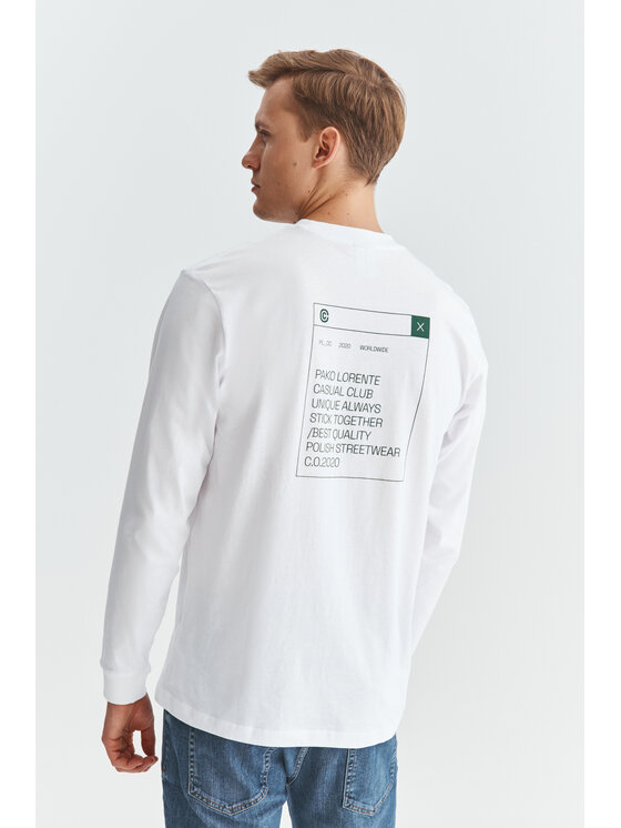 Pako Lorente Pako Lorente Longsleeve C21WF-TL-05 Biały Oversize