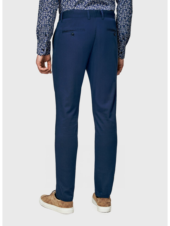 Pako Lorente Pako Lorente Spodnie materiałowe P26SF-WX-001 Granatowy Classic Fit
