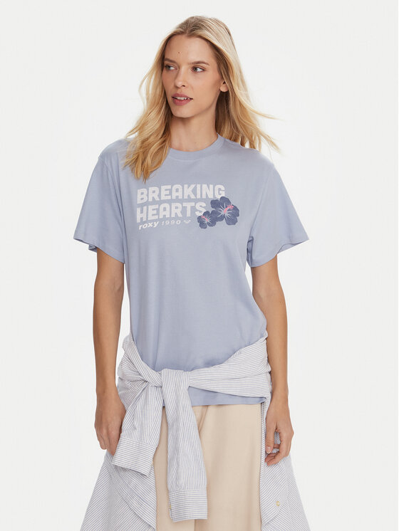 Roxy Roxy T-Shirt Hangloose The Sky ERJZT06020 Modrá Regular Fit