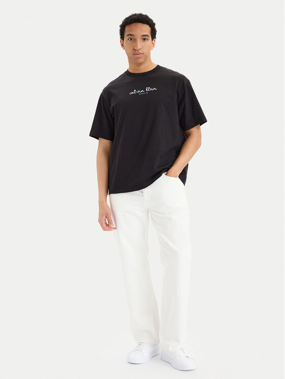 Calvin Klein Jeans Calvin Klein Jeans T-shirt SS 16s CK TRVL LV04RG816G Crna Regular Fit