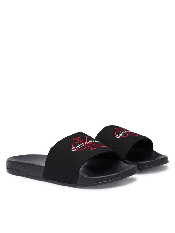 Calvin Klein Calvin Klein Šľapky Ess Slide Cv YM0YM01393 Čierna