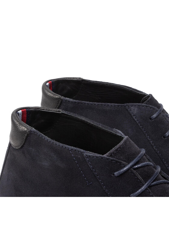 Tommy Hilfiger Tommy Hilfiger Saapad Signature Hilfiger Suede Boot FM0FM04174 Tumesinine