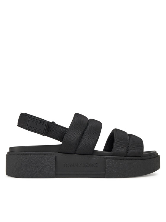 Sandale Tommy Jeans Tjw Flatform Sandal EN0EN02802 Negru