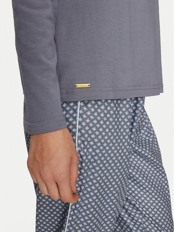 Selmark Selmark Pijama Corbatera P7373 Albastru Regular Fit