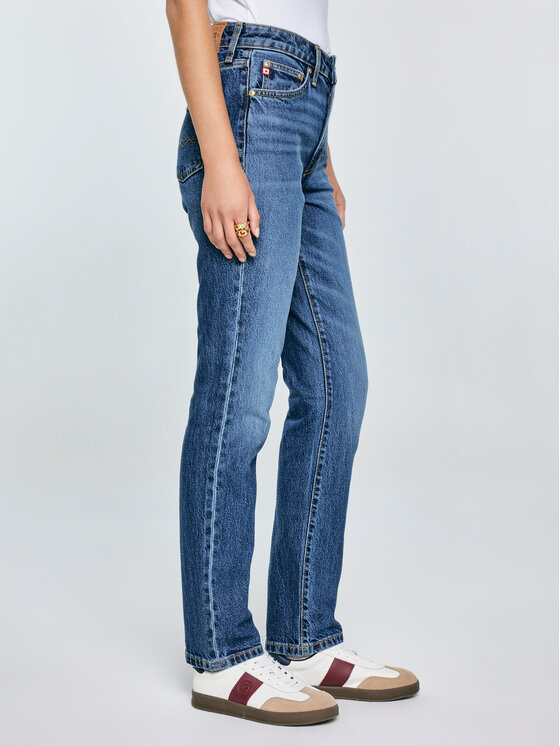 BIG STAR BIG STAR Jeansy CHARLOTTE Granatowy Straight Leg