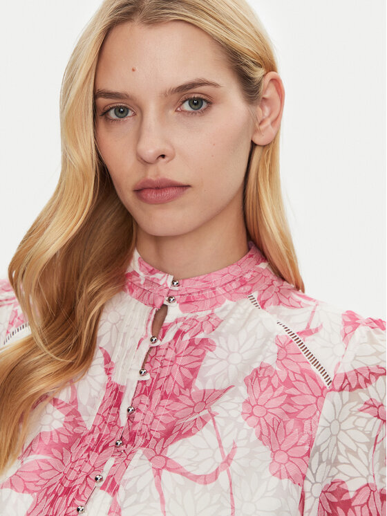 Guess Guess Kokteilinė suknelė W5GK07 WH4K2 Balta Regular Fit