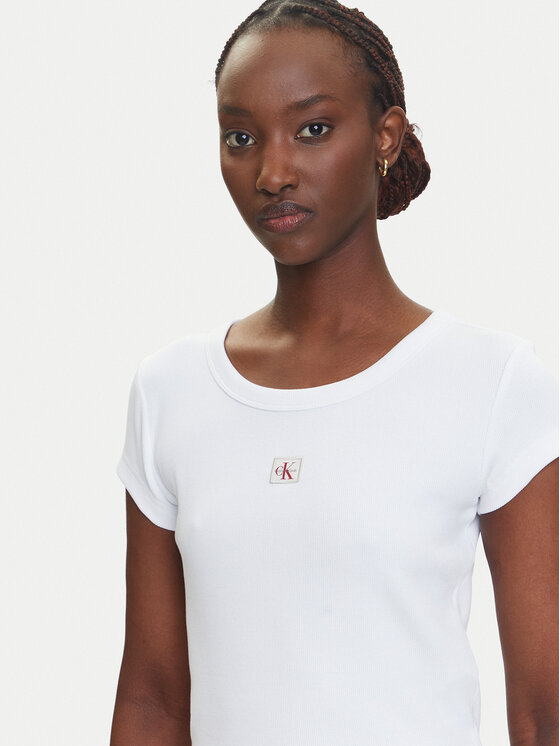 Calvin Klein Jeans Calvin Klein Jeans Футболка LV047C200G Білий Slim Fit
