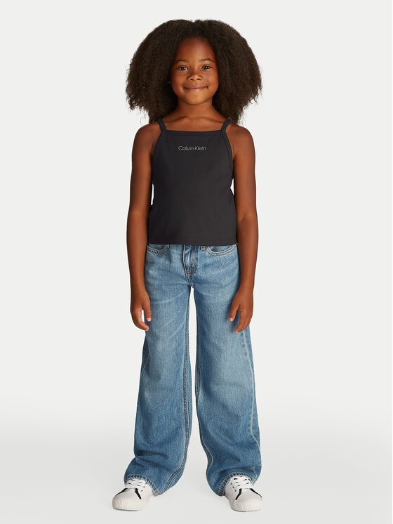 Calvin Klein Jeans Calvin Klein Jeans Τοπ Punto IG0IG02868 Μαύρο Slim Fit