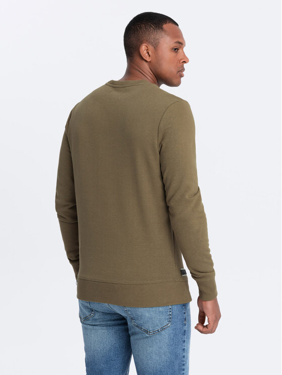 Ombre Ombre Mikina OM-SSBN-0159 Zelená Regular Fit