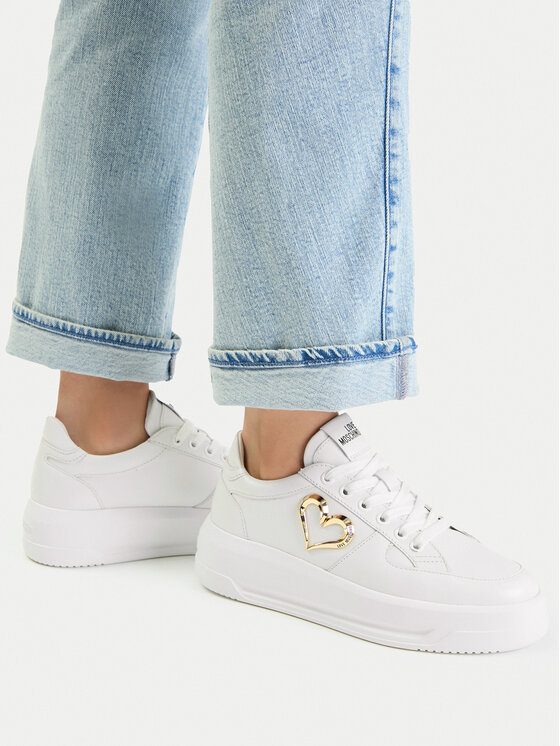 LOVE MOSCHINO Sneakers JA15485G0OIA0100 Alb
