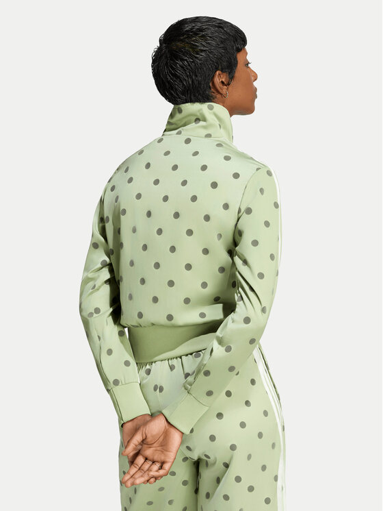 adidas adidas Bluza Satin Polka Dots Tt Track Top LI2854 Zielony Regular Fit