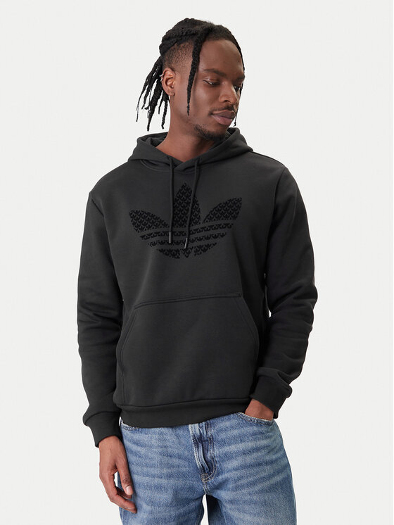 adidas adidas Sweatshirt Monogram Infill KD1358 Schwarz Regular Fit
