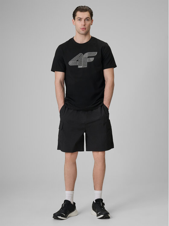4F 4F T-Shirt COMMERCIAL 3 Czarny Regular Fit