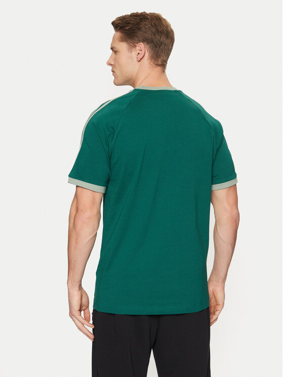 adidas adidas Tričko adicolor Classics 3-Stripes JN7017 Zelená Slim Fit