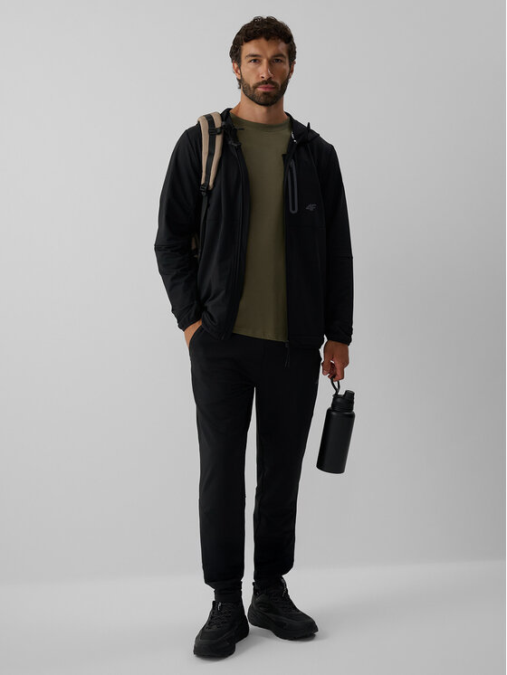 4F 4F Spodnie dresowe TREKKING Czarny Regular Fit