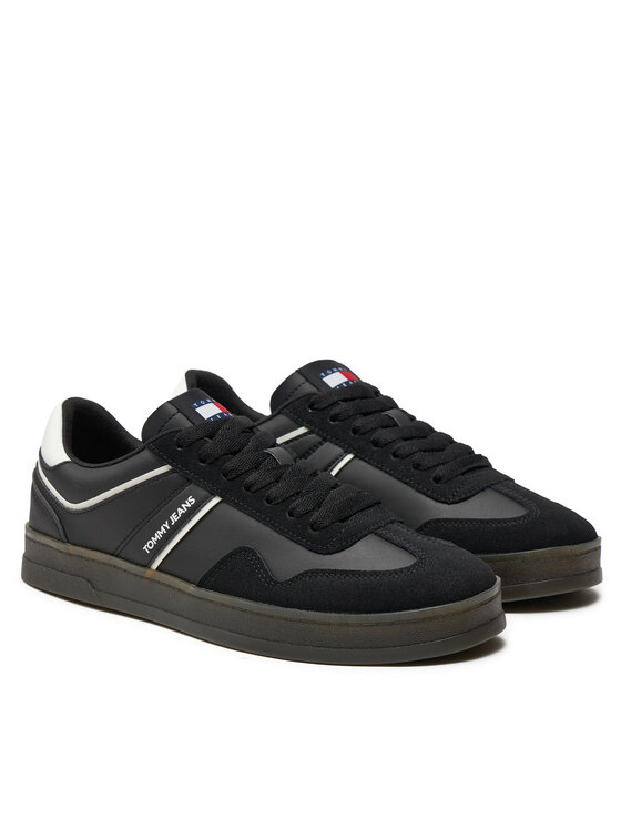 Tommy Jeans Tommy Jeans Tenisice Leather Retro Cupsole EM0EM01414 Crna