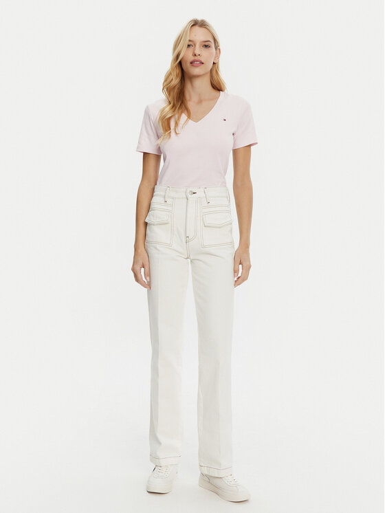 Tommy Hilfiger Tommy Hilfiger Marškinėliai New Cody WW0WW40584 Rožinė Slim Fit