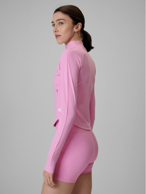 4F 4F Bluza techniczna TRAINING Różowy jasny Slim Fit