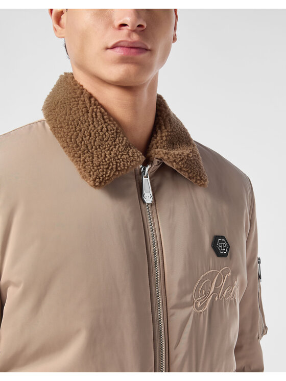 PHILIPP PLEIN PHILIPP PLEIN Kurtka puchowa 27019 Beżowy Regular Fit