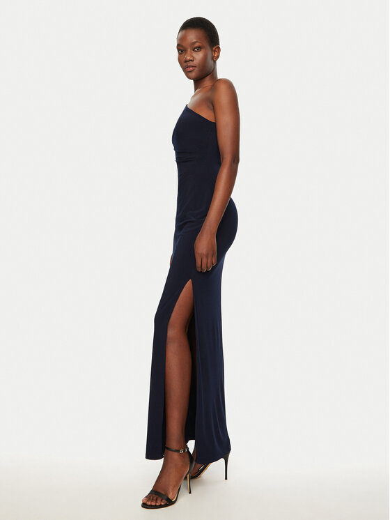 LAUREN RALPH LAUREN Lauren Ralph Lauren Večerna obleka 253751483 Mornarsko modra Slim Fit