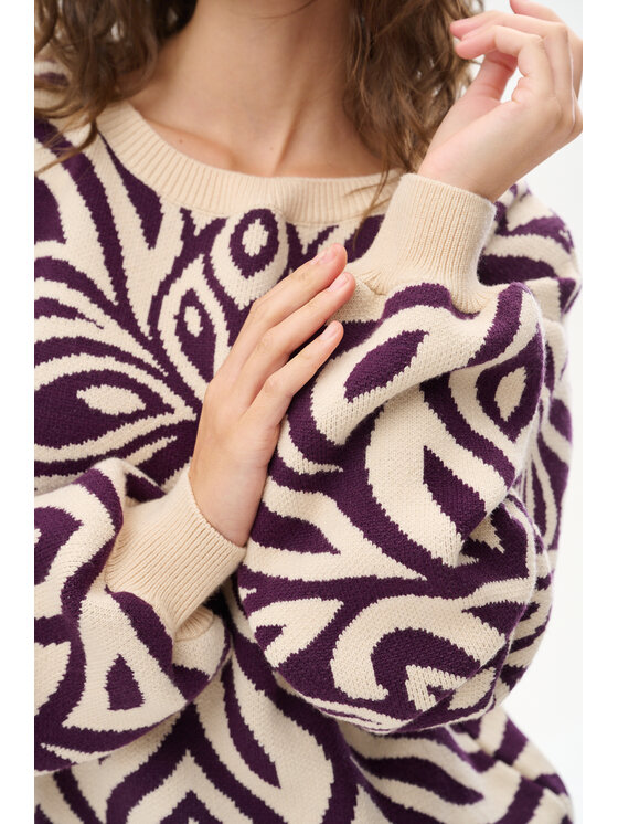 blue shadow blue shadow Sweter Pegy Beżowy Regular Fit