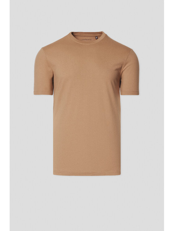 Lancerto Lancerto T-Shirt Kenneth TS073125000002 Beżowy Regular Fit