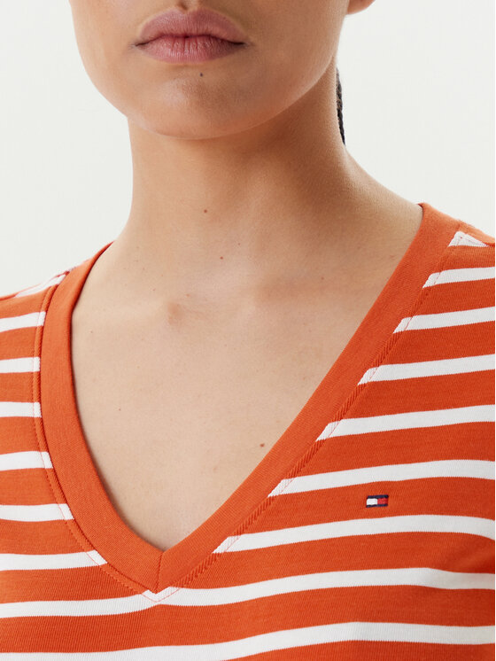 Tommy Hilfiger Tommy Hilfiger Tricou New Cody WW0WW40584 Portocaliu Slim Fit