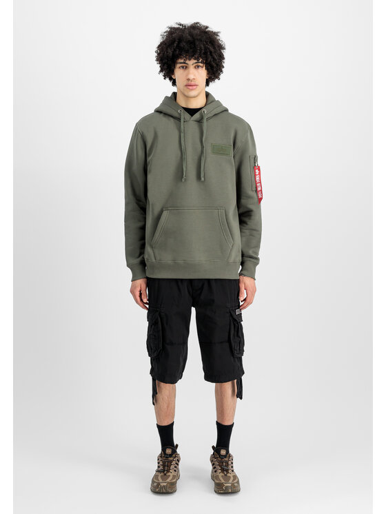 Alpha Industries Alpha Industries Bluza Back Print Hoodie Zielony Regular Fit