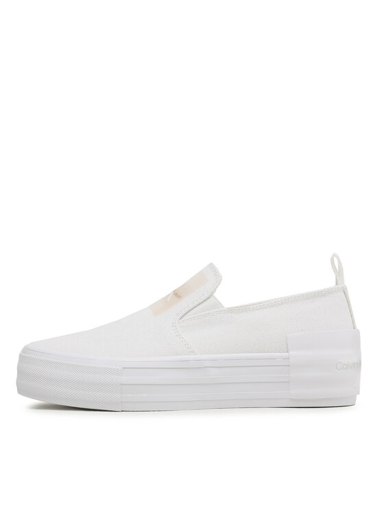 Calvin Klein Jeans Calvin Klein Jeans Tenisky Bold Vulc Flatf Slipon Wn YW0YW01040 Biela