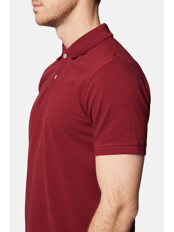 Lancerto Lancerto Polo Jakob PO073124000009 Bordowy Regular Fit